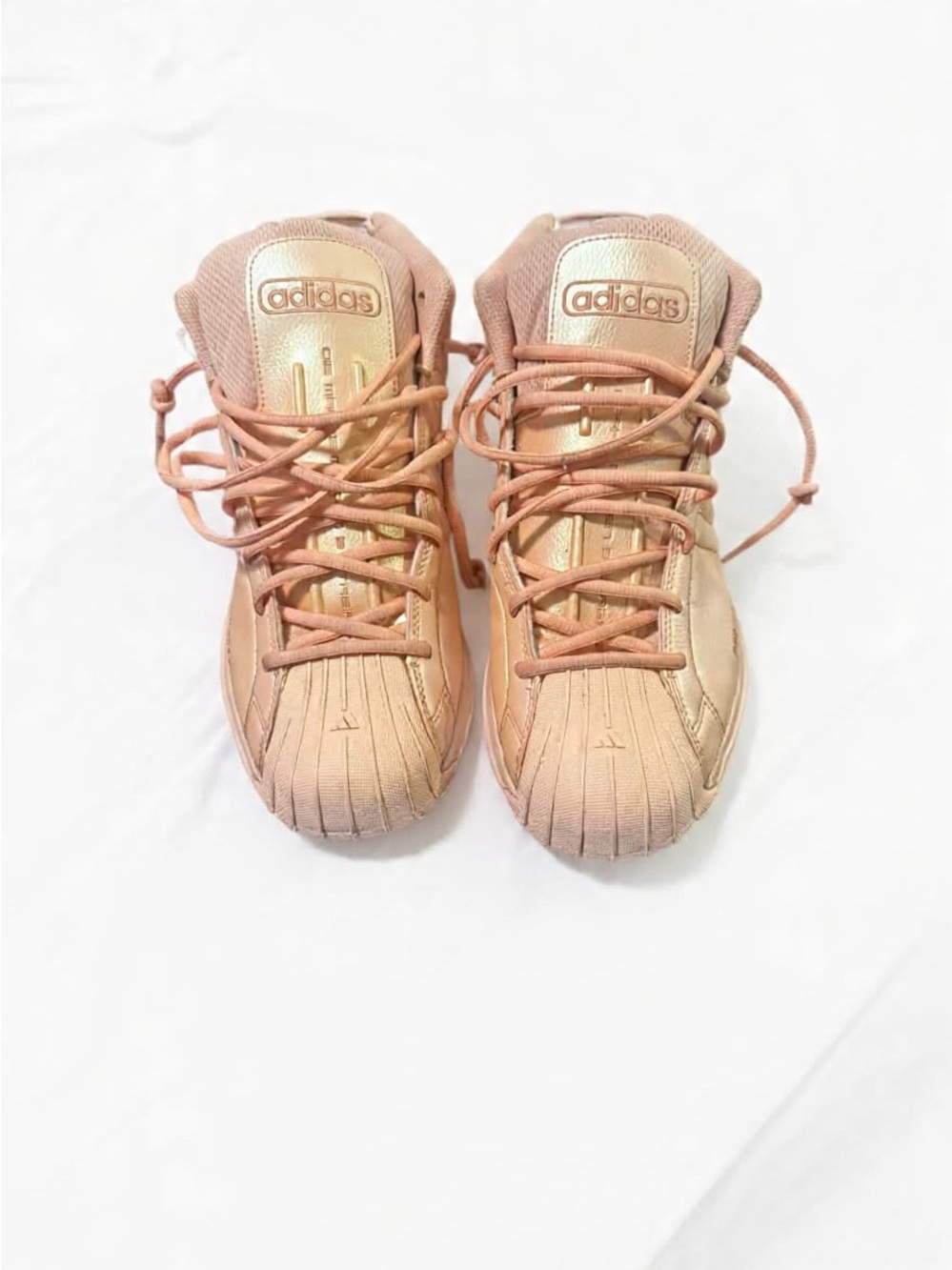 adidas Kids Metallic Pink-Tan Sneakers